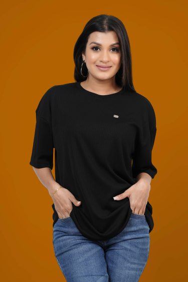 Round Neck Crochet T-Shirt