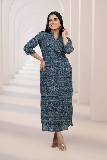 Tribal Patterned Maxi Dress