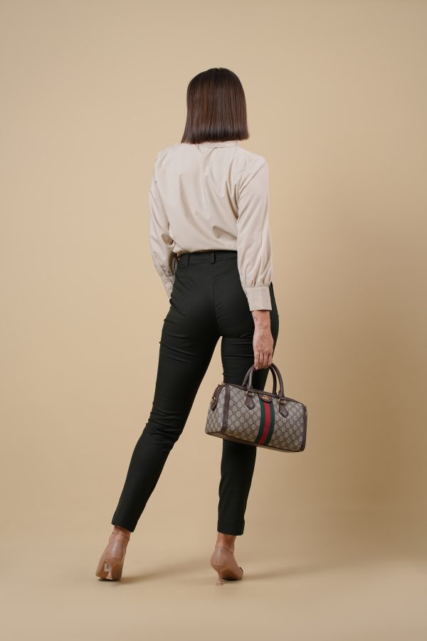 Green Stretchable Office Pant - Image 4