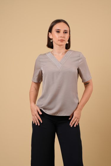 3 Layer Overlap V Neck Workwear Top