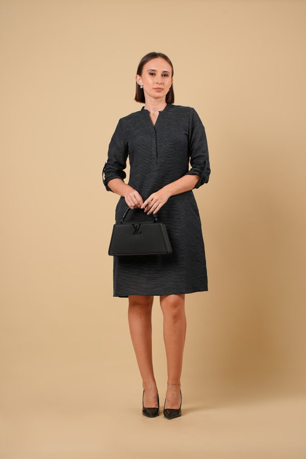 Hidden Placket Waist Band Short Dress - Image 4