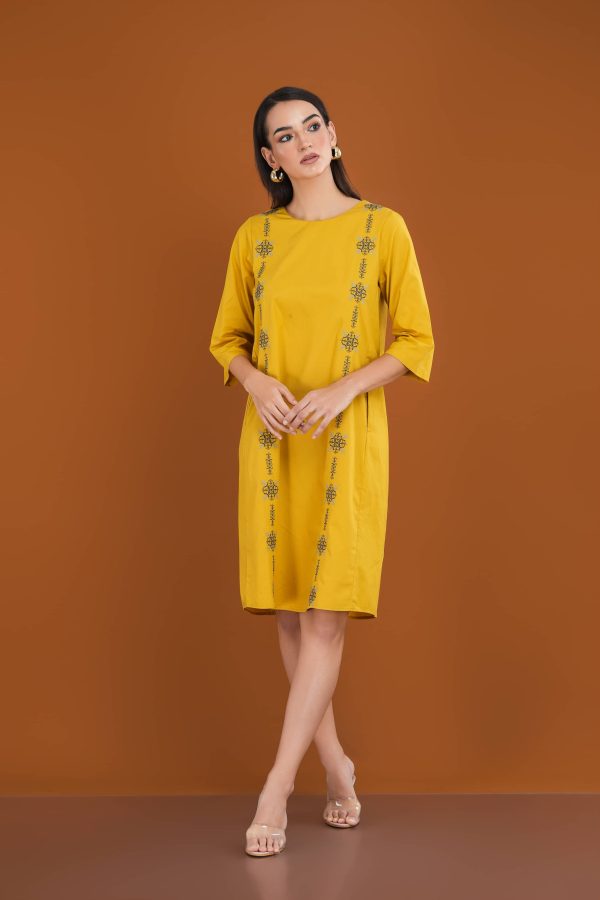 Embroidery Short Dress - Image 4
