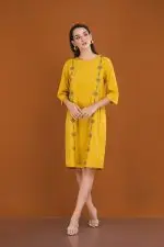 Embroidery Short Dress - Image 4