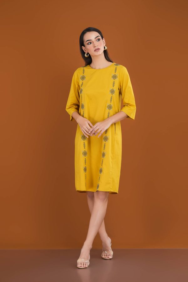 Embroidery Short Dress - Image 4