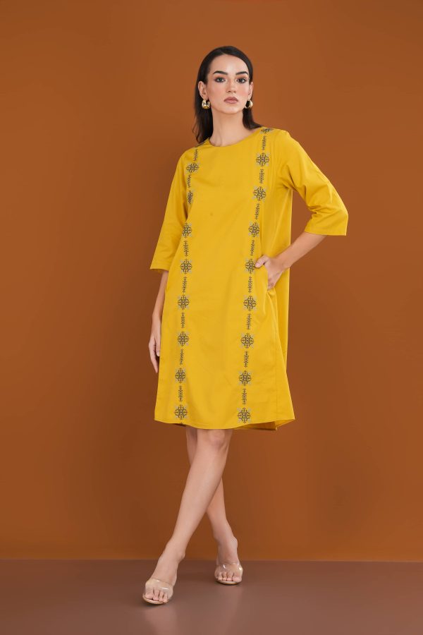 Embroidery Short Dress - Image 3