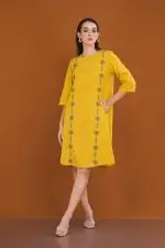 Embroidery Short Dress - Image 3
