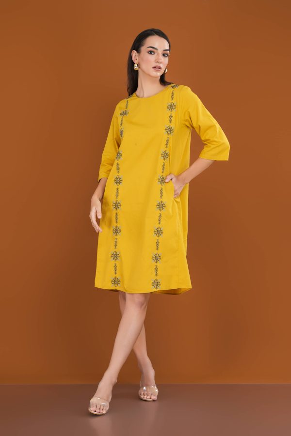 Embroidery Short Dress - Image 2