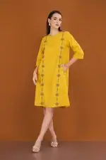 Embroidery Short Dress - Image 2