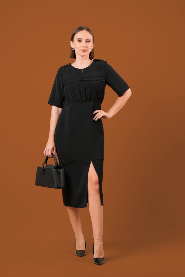 Front Slit Workwear Dress - Image 2