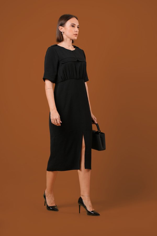 Front Slit Workwear Dress - Image 3