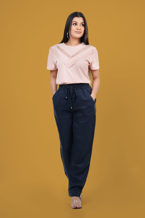 Elastic Waisted Linen Pant - Image 4