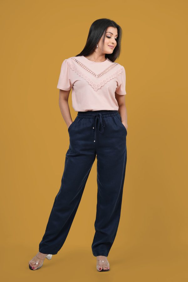 Elastic Waisted Linen Pant - Image 5