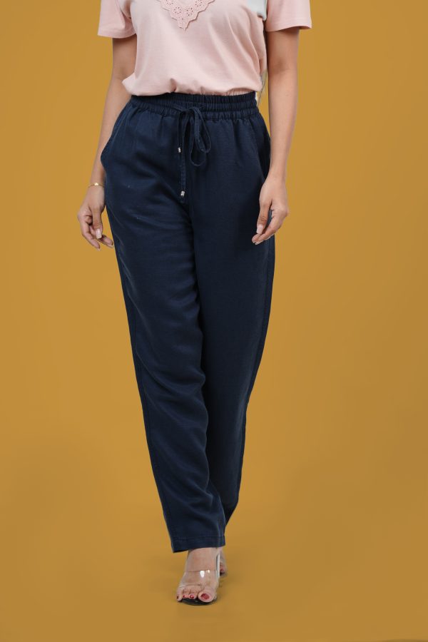 Elastic Waisted Linen Pant - Image 2