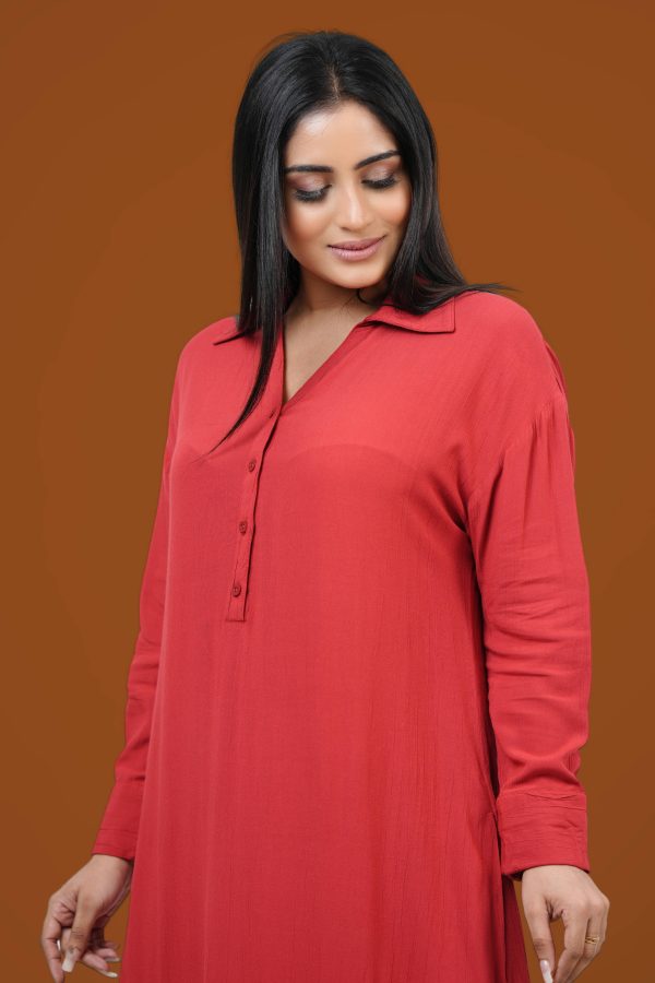 Hem Embroidery Detail Short Dress - Image 4