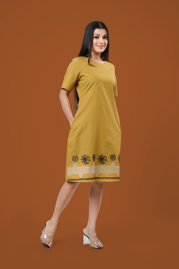 Hem Embroidered Short Dress - Image 2