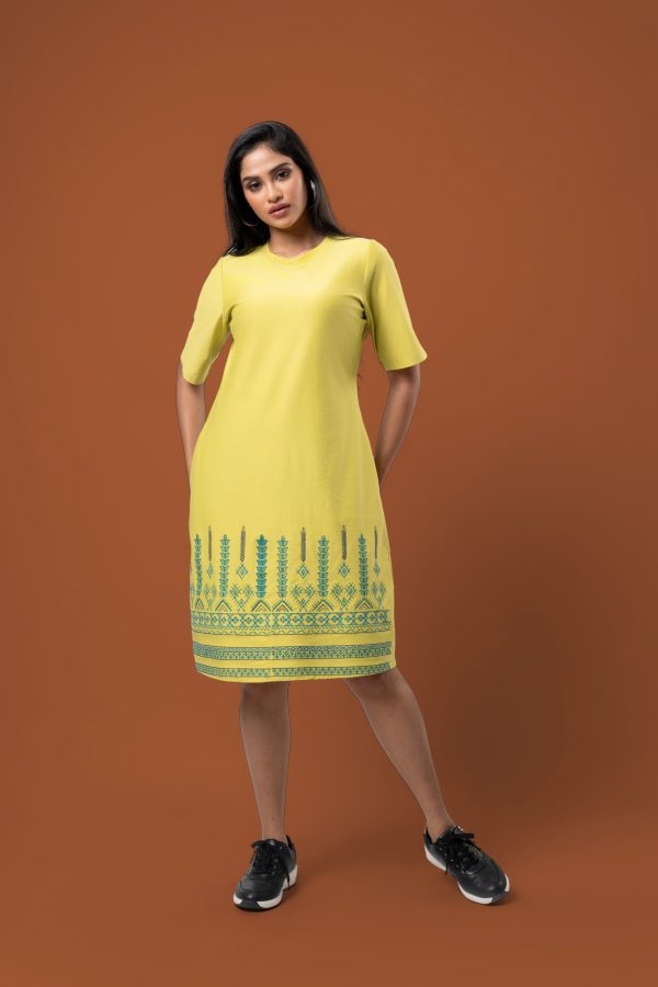 Embroidery Detailed Short T-Shirt Dress - Image 3
