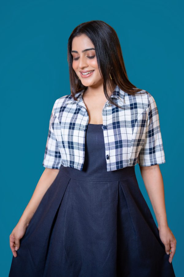 Strapped Short Dress and Cropped Blazer Set - Image 5