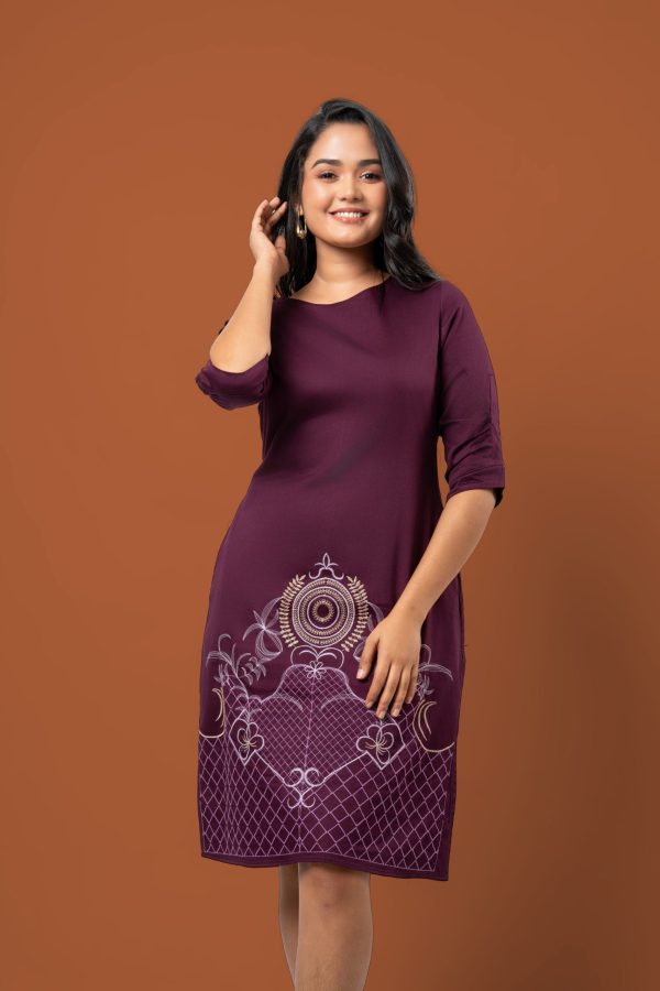 Hem Embroidery Detailed Short Dress - Image 2