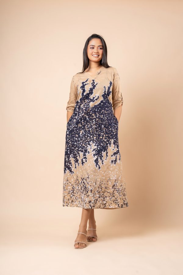 Splatter Patterned Batik Maxi Dress - Image 4