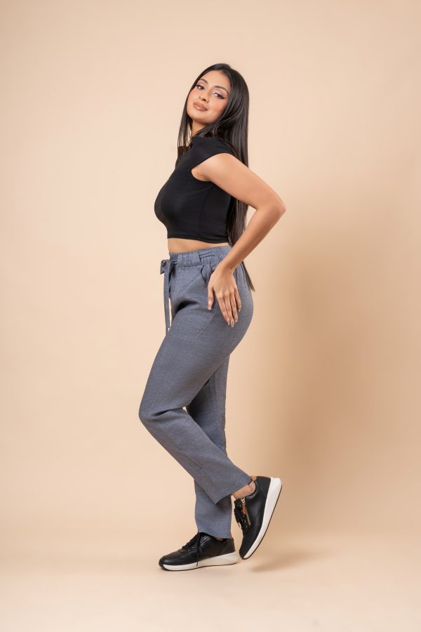 Waist Tie-Up Detail Pants - Image 3