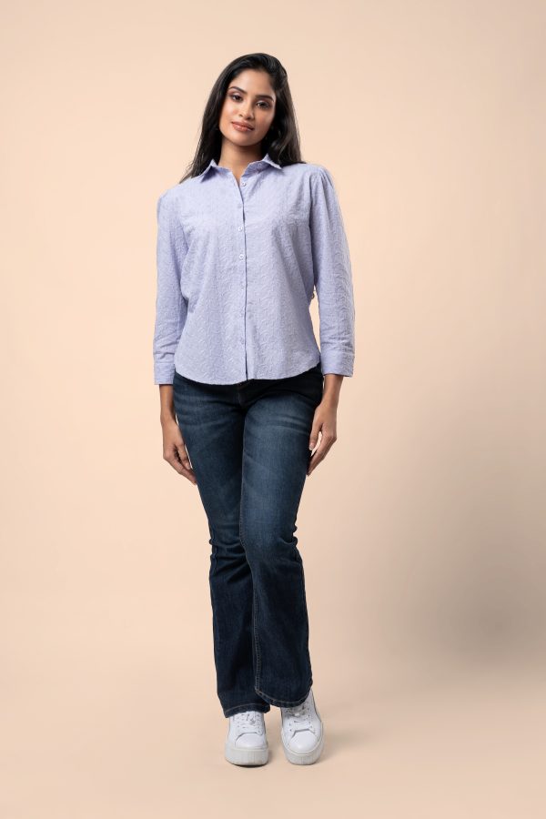 Button-Down Shirt Blouse - Image 3