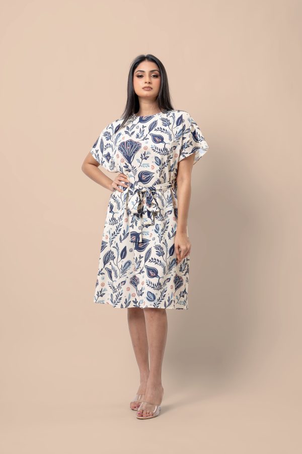 Floral Patterned Maggie Sleeve Short Dress - Image 3