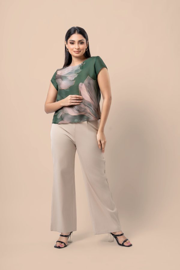 Floral Patterned Cap Sleeve Blouse - Image 4