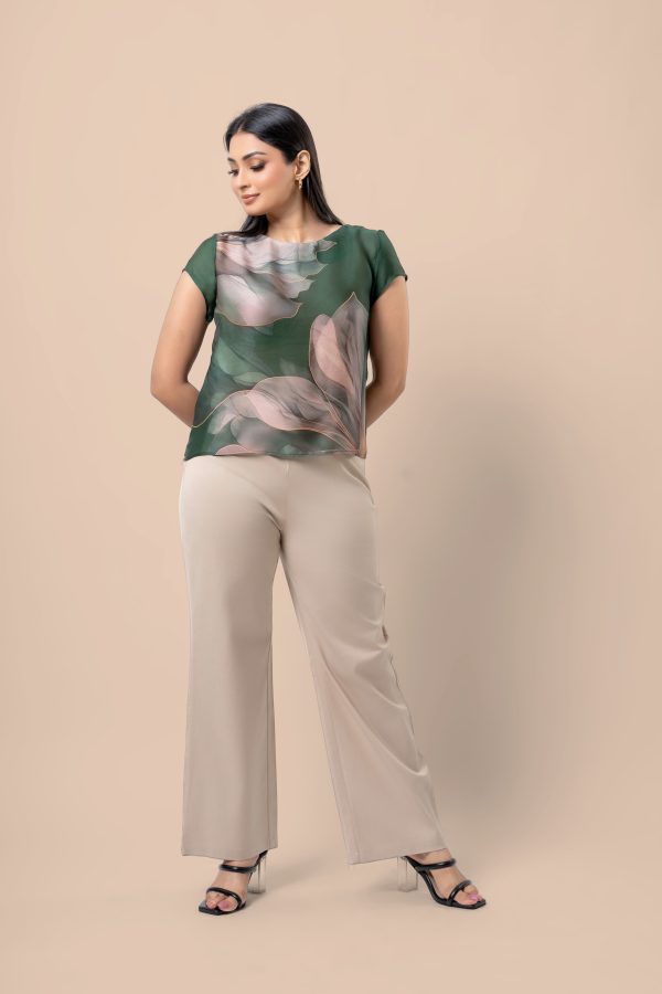 Floral Patterned Cap Sleeve Blouse - Image 5