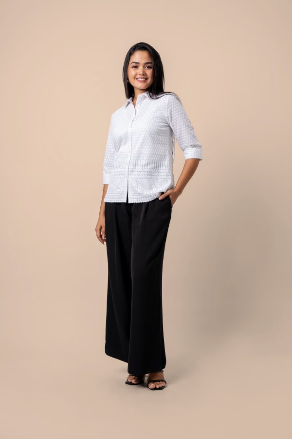 Scallop Hem Shirt Blouse - Image 5