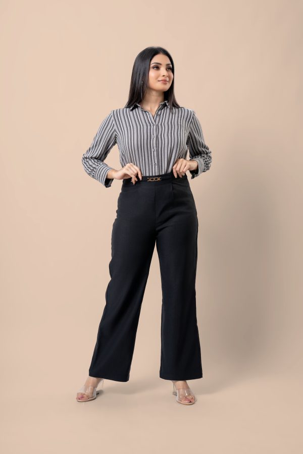 Chain Detail Straight Leg Pants - Image 2
