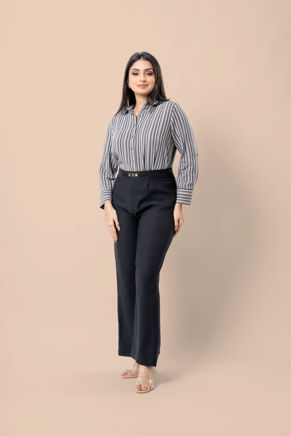 Chain Detail Straight Leg Pants - Image 3