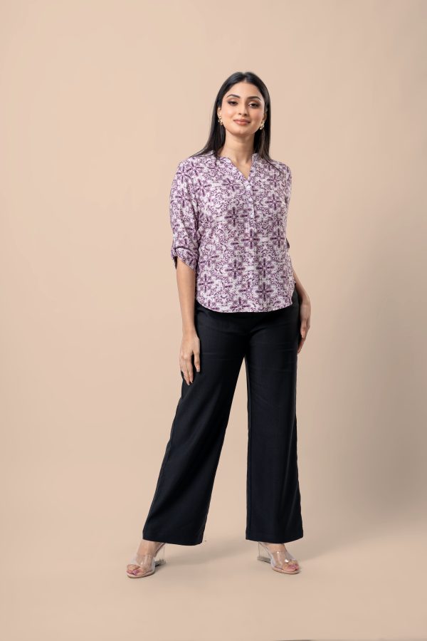 Sleeve Tab Detail Shirt Blouse - Image 5