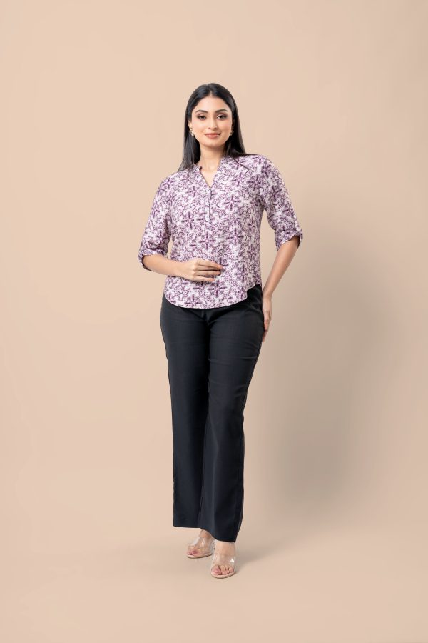 Sleeve Tab Detail Shirt Blouse - Image 3