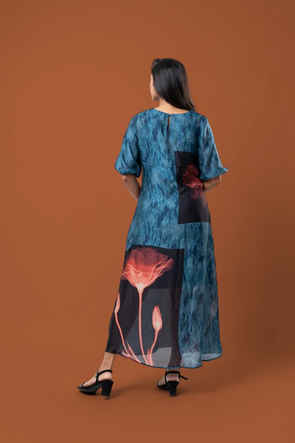 Floral Motif Patterned Maxi Dress - Image 5