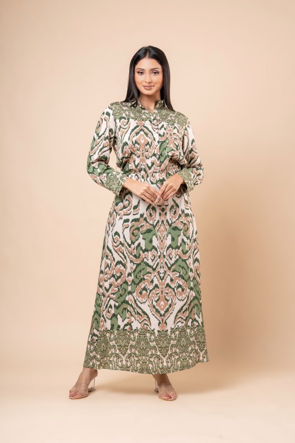 Damask Patterned Top and Maxi Skirt Set - Image 6