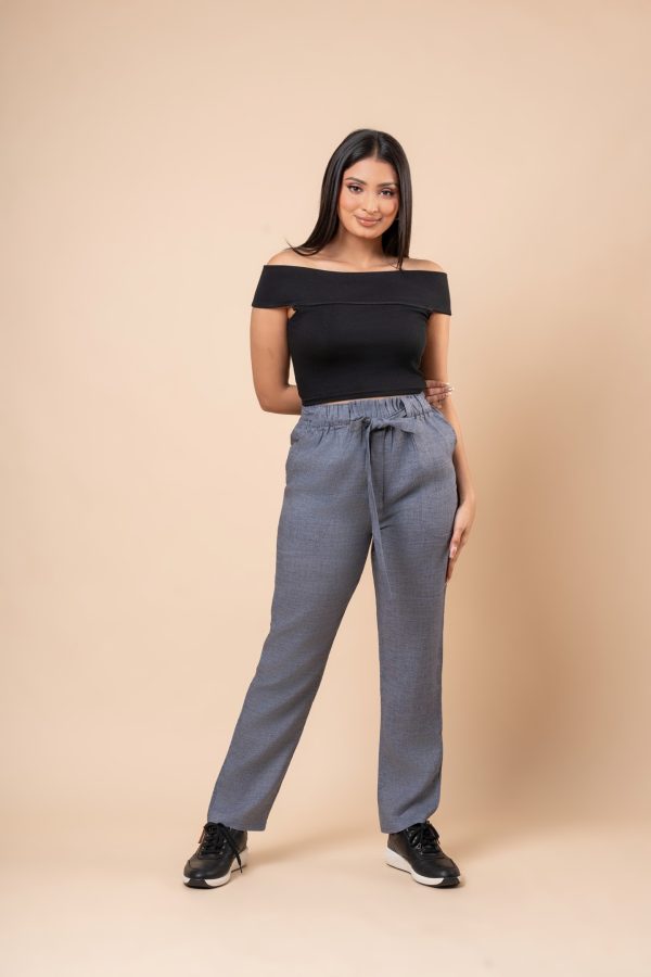 Waist Tie-Up Detail Pants - Image 2