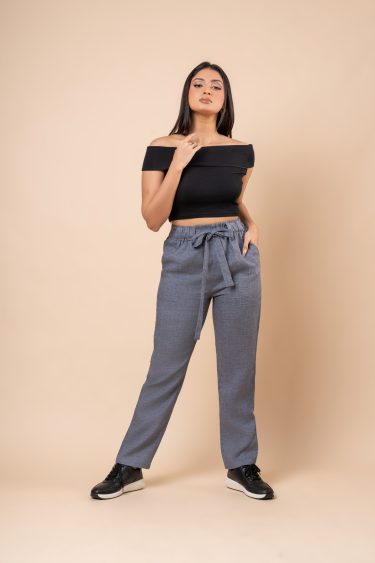 Waist Tie-Up Detail Pants