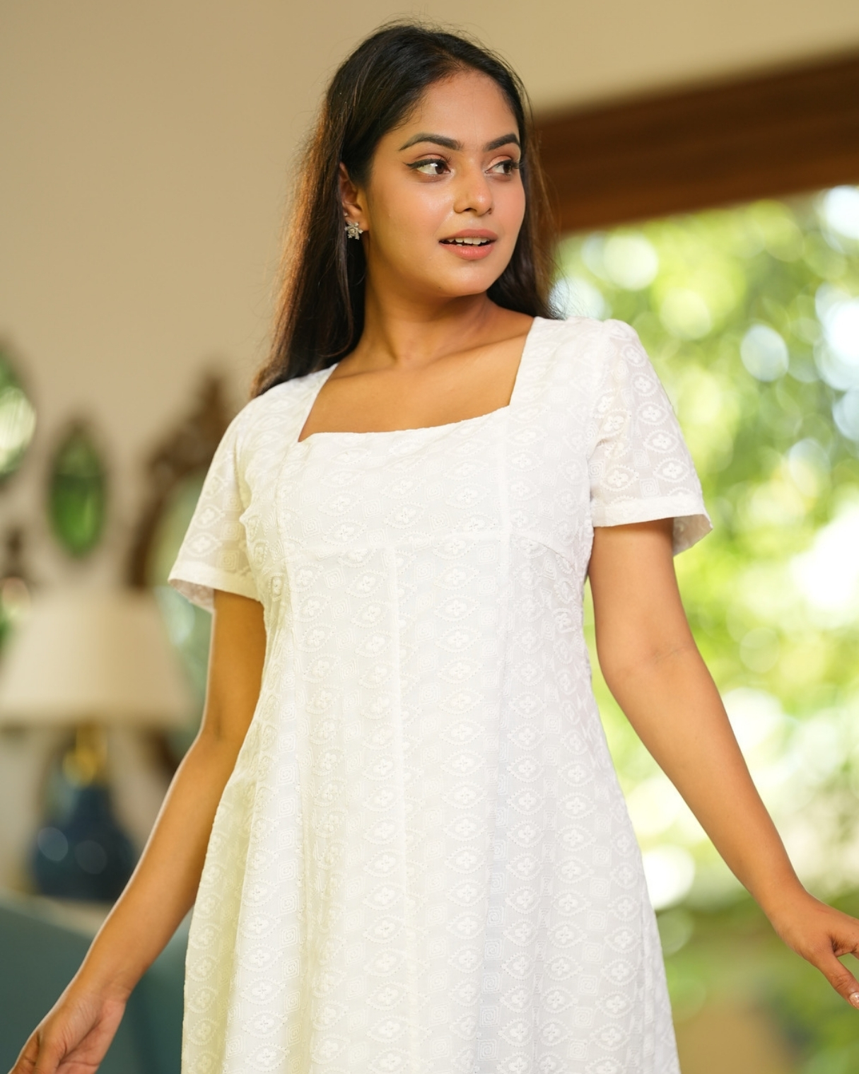 Square Neck Princess Line Maxi Dress - Image 3