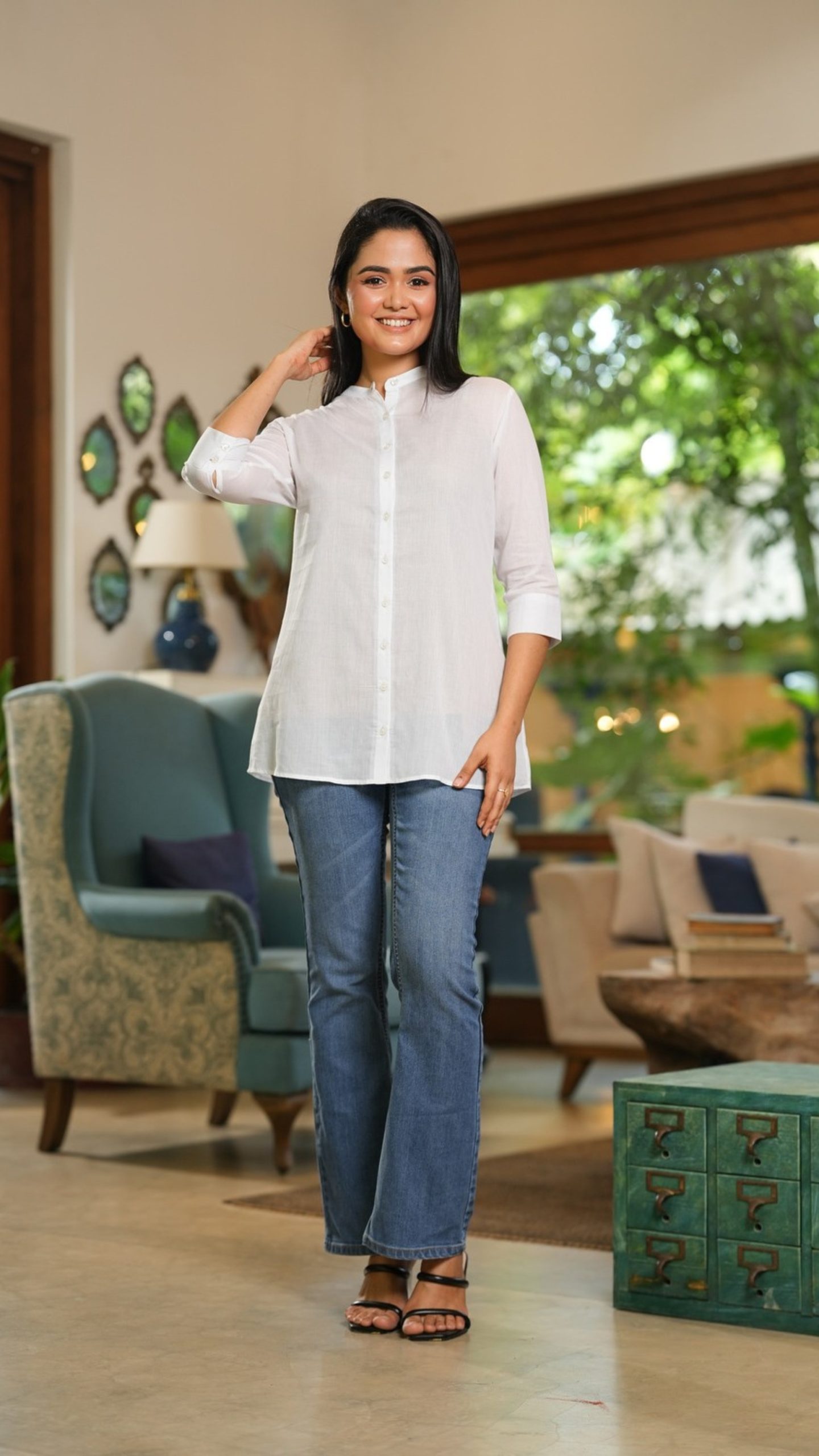 Chinese Collar Long Shirt - Image 5