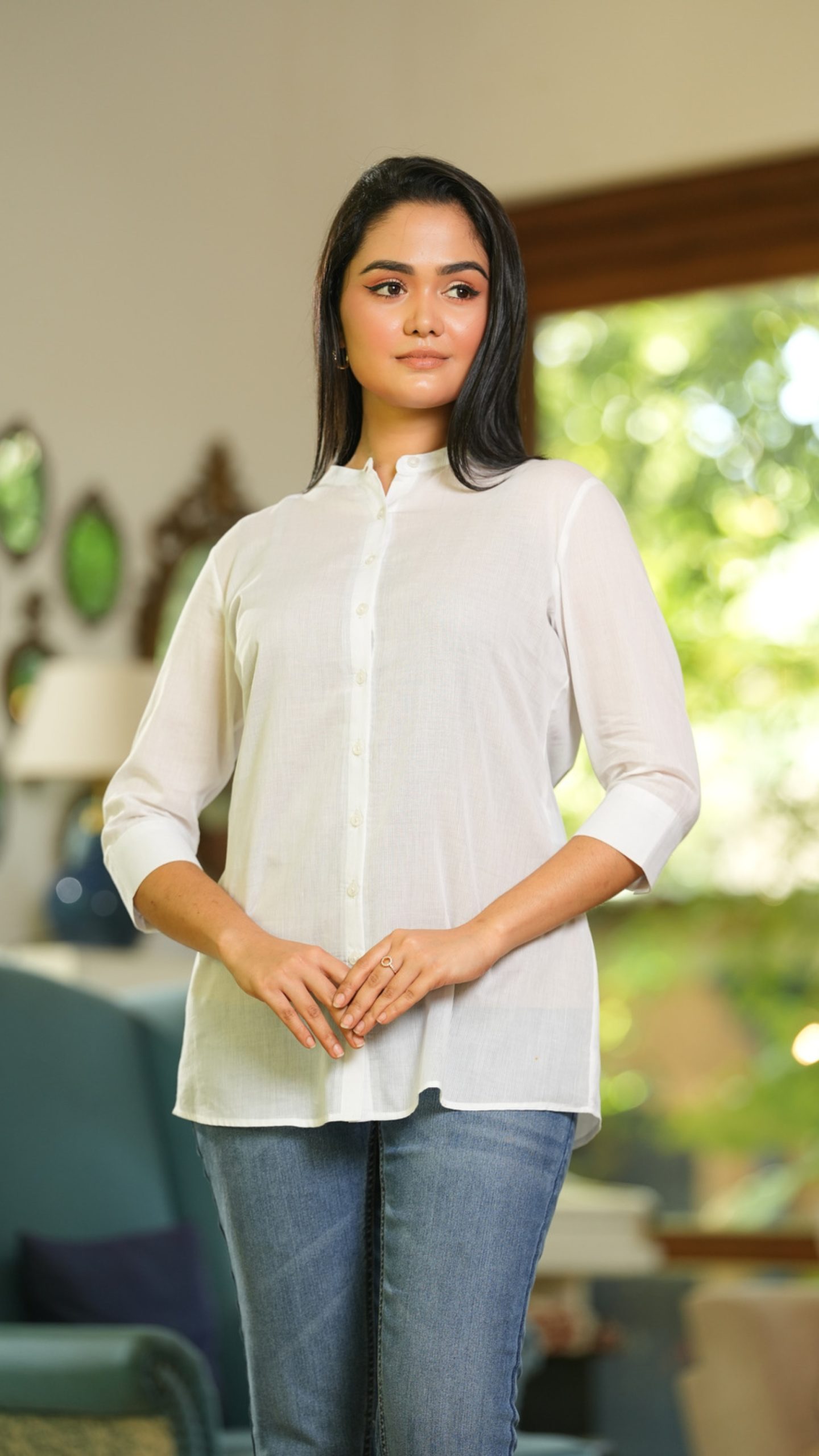 Chinese Collar Long Shirt - Image 2