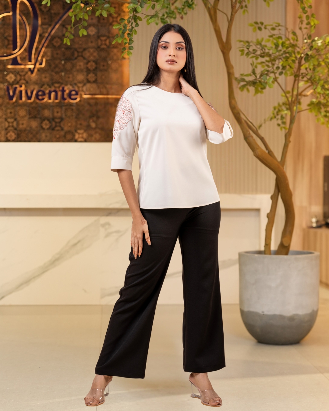 Embroidery Sleeve Detail Blouse - Image 5